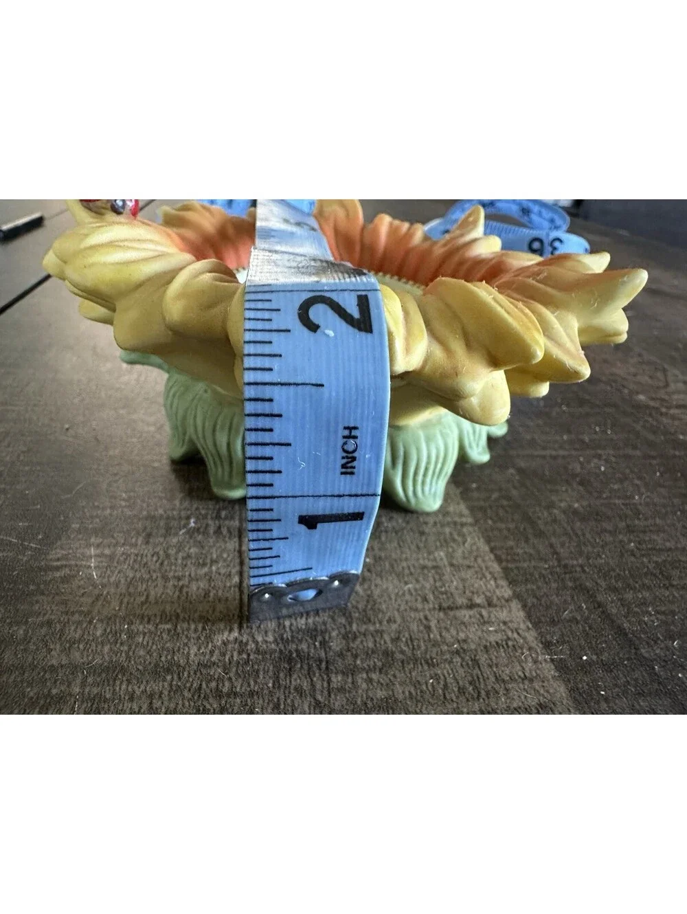 PartyLite Sunflower Ladybug Tealight Candle Holder Yellow Floral Garden Decor